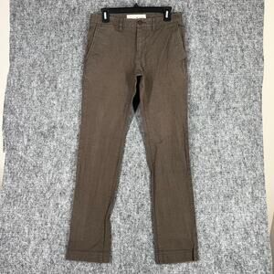 Normal Brand Pants Mens 30x32 Brown Chino Stretch Canvas‎ Straight Leg Casual